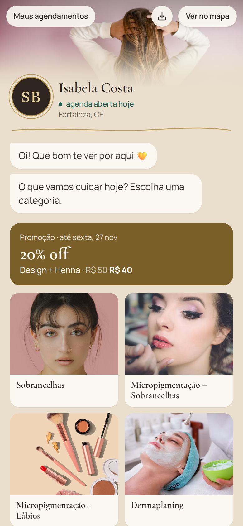 Tela do modelo Conversa
